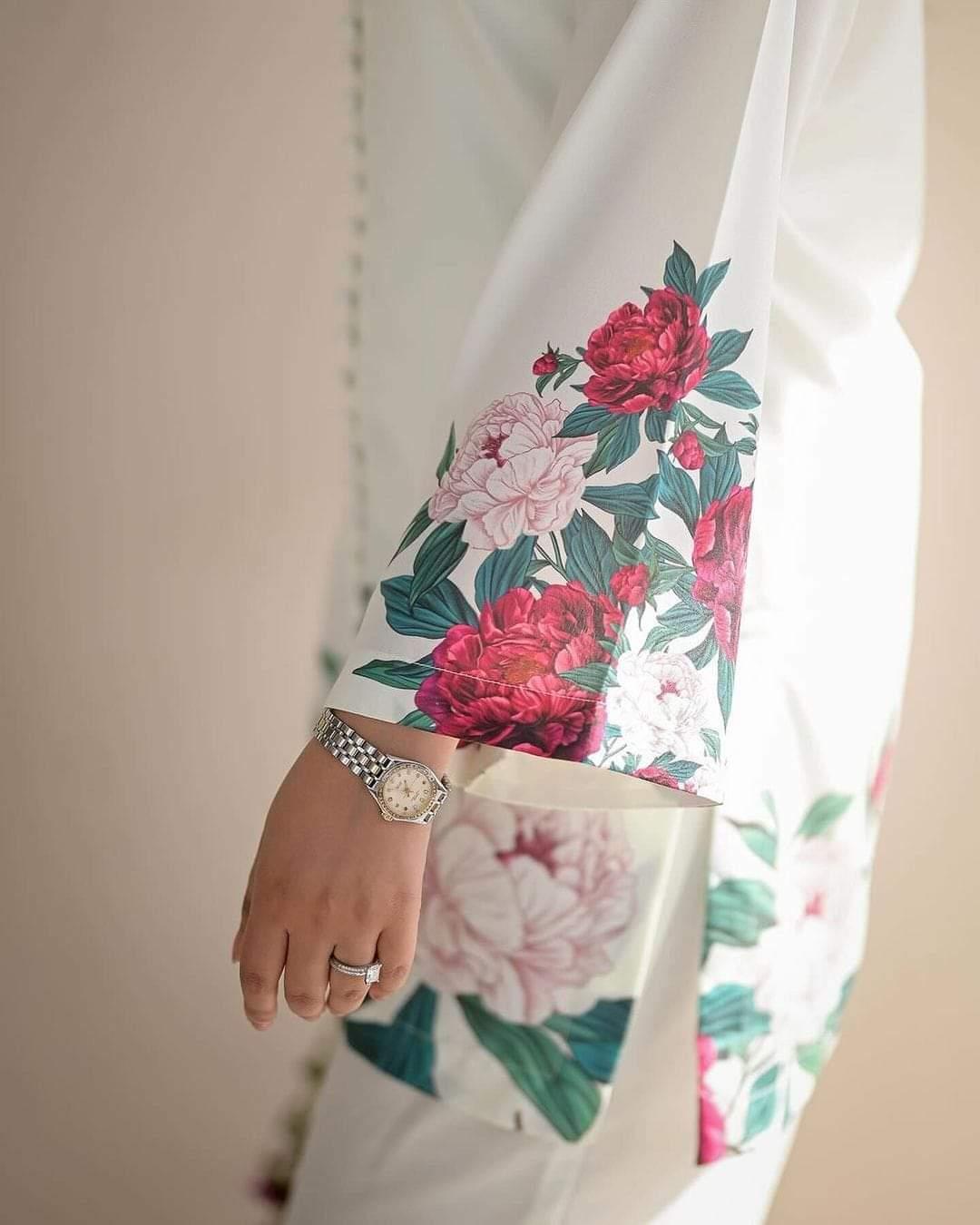 2 piece stiched silk suit
