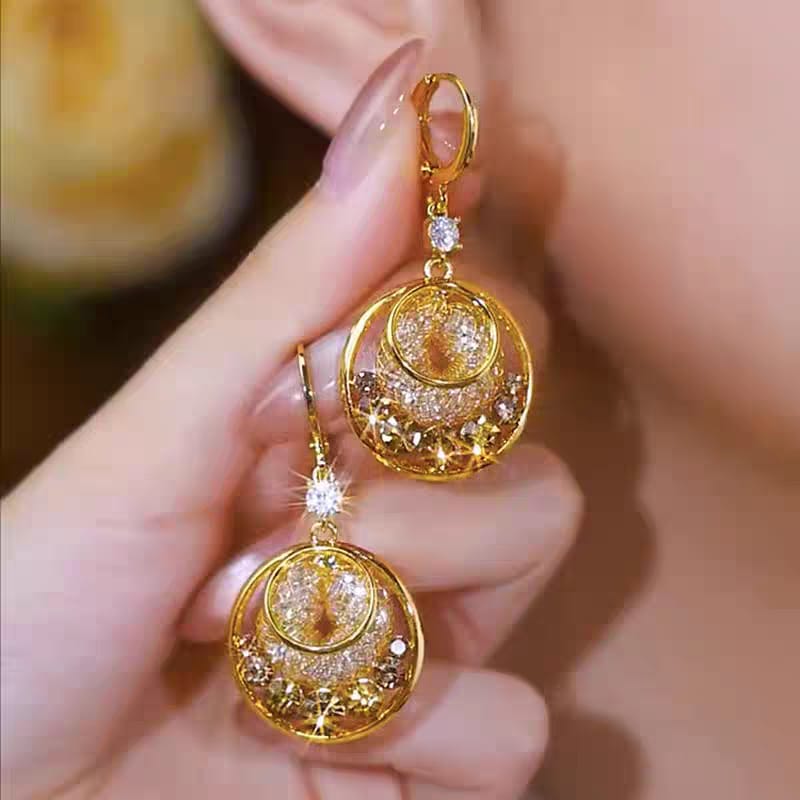 Long taseel mesh earring (24k gold plated)