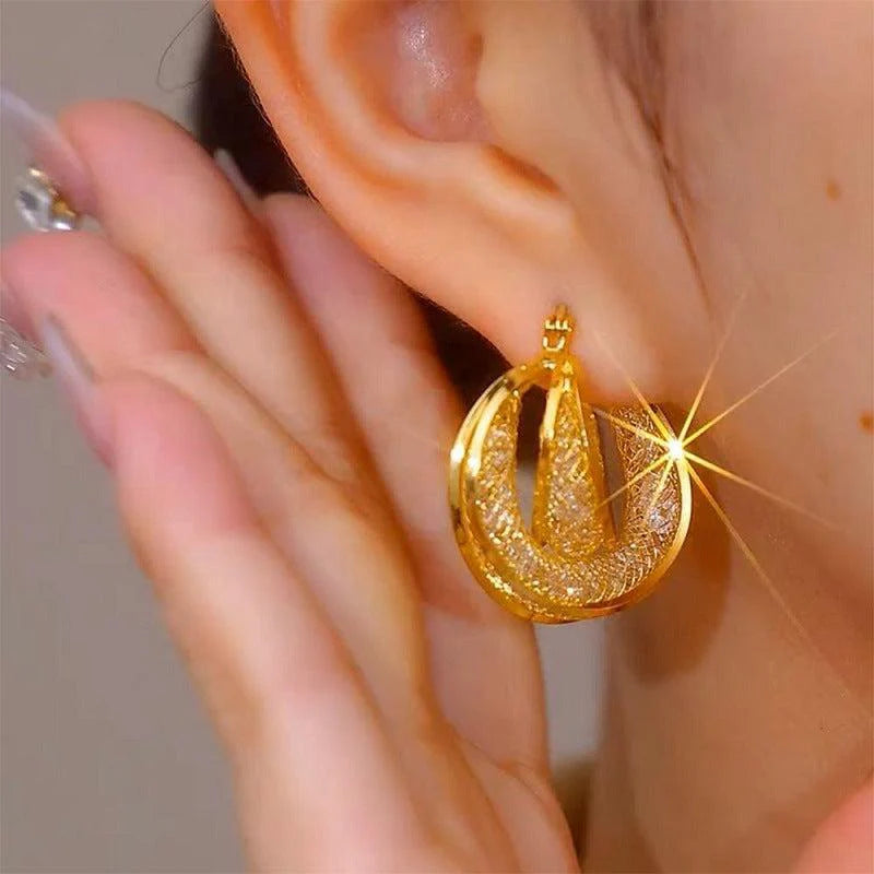 Multi layer Earring (24K GOLD PLATED)
