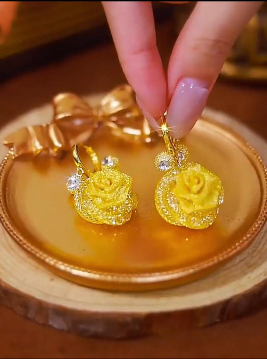 Golden Mesh Earrings(24K GOLD PLATED)