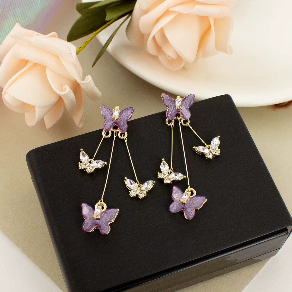 Butterfly Earrings (24k gold plated)