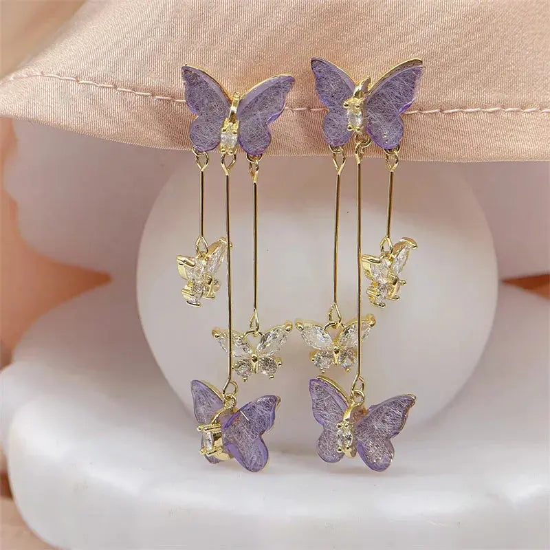 Butterfly Earrings (24k gold plated)
