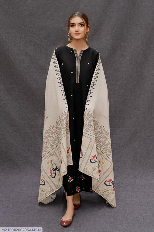 2 piece Black lawn Embroidery suit