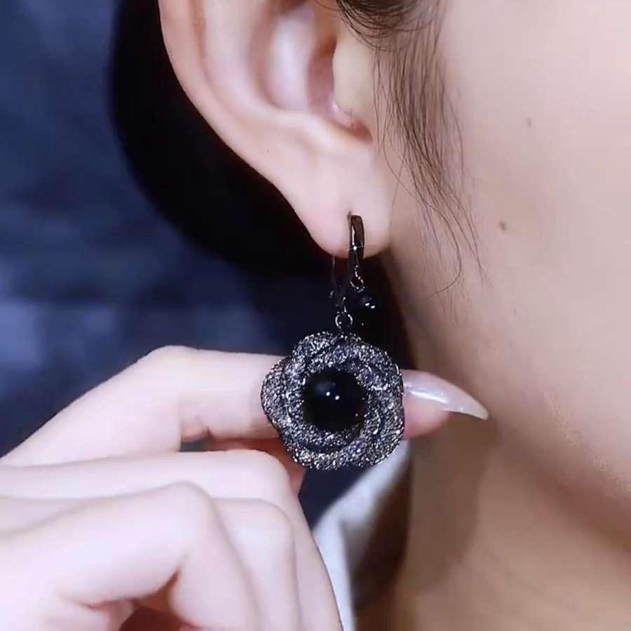 Zircon Earrings (24k gold plated)