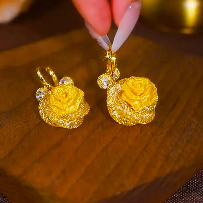 Golden Mesh Earrings(24K GOLD PLATED)