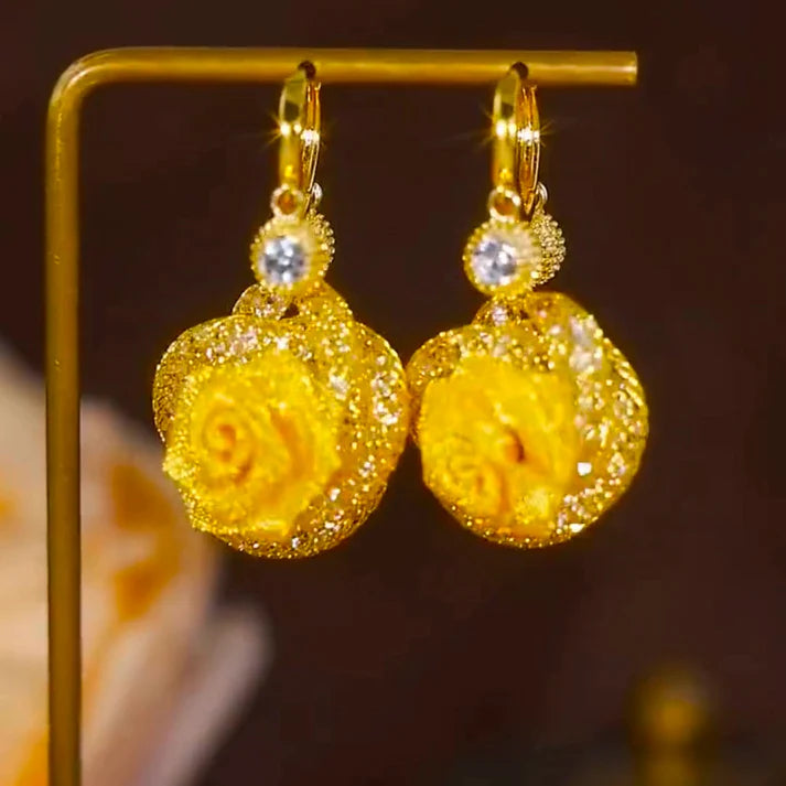 Golden Mesh Earrings(24K GOLD PLATED)