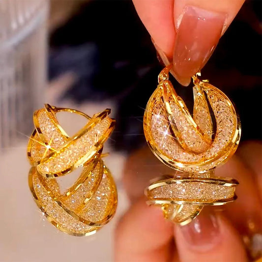 Multi layer Earring (24K GOLD PLATED)